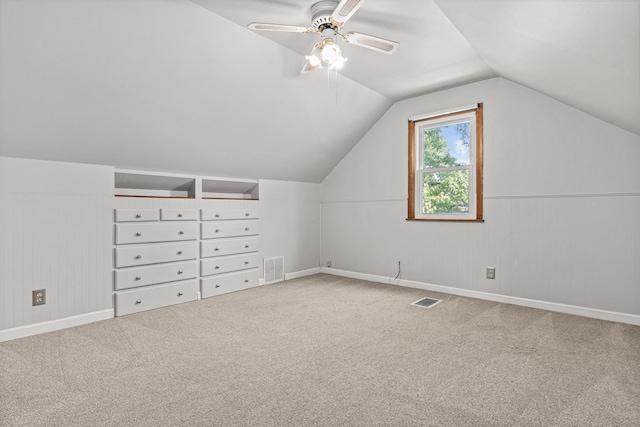 4618 Jefferson St NE, Columbia Heights, MN 55421 - bonus room with lofted ceiling, light colored carpet, a ceiling fan, and baseboards