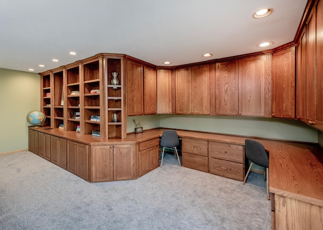 1070 Jefferson Ave, Saint Paul, MN 55105 - unfurnished office featuring built in study area, recessed lighting, and carpet floors