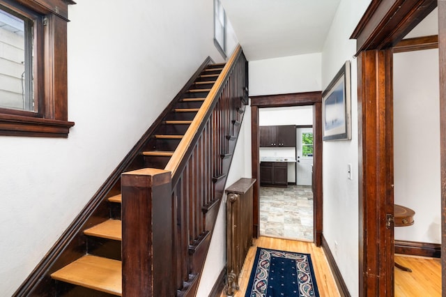 416 6th St, Duluth, MN 55805 - staircase with wood finished floors