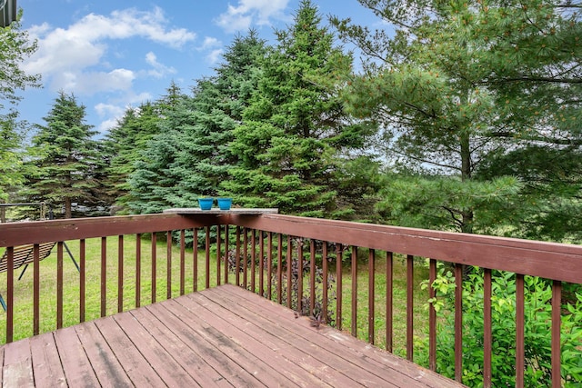 W7340 163rd Ave, Hager City, WI 54014 - wooden deck with a yard
