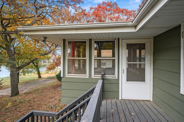 8401 Meadow Lake Rd N, New Hope, MN 55428 - wooden terrace featuring a water view