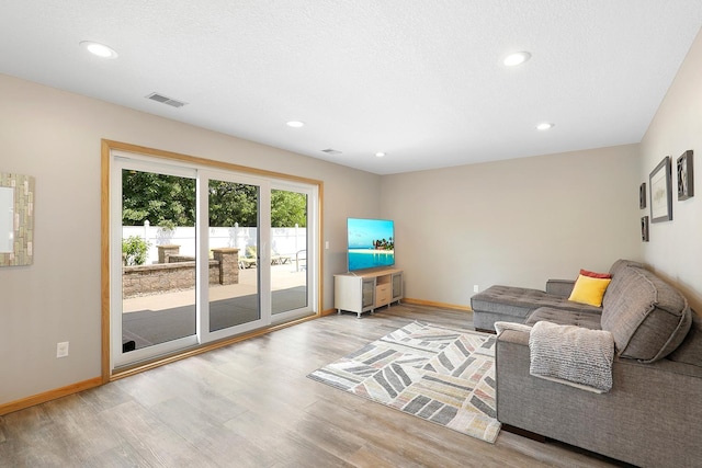 20736 196th Ave NW, Big Lake Twp, MN 55309 - living room with wood finished floors, baseboards, and recessed lighting