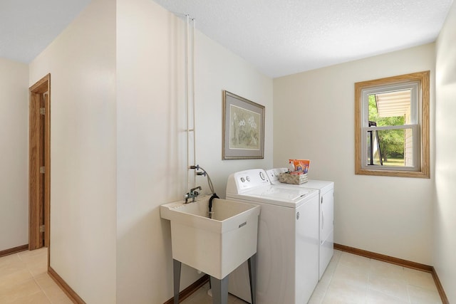 20736 196th Ave NW, Big Lake Twp, MN 55309 - laundry room featuring independent washer and dryer, baseboards, and light tile patterned flooring