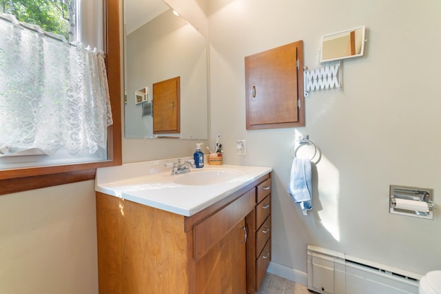 1928 Loop Rd, Two Harbors, MN 55616 - bathroom with vanity and baseboard heating