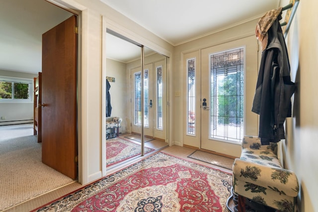 1928 Loop Rd, Two Harbors, MN 55616 - carpeted entryway with ornamental molding
