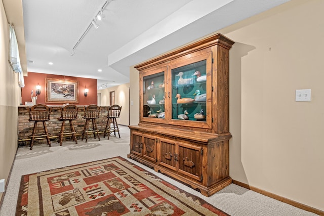 17000 Jackal St NW, Ramsey, MN 55303 - corridor with carpet flooring, track lighting, and recessed lighting