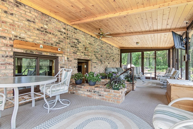 17000 Jackal St NW, Ramsey, MN 55303 - view of patio with ceiling fan and outdoor dining space