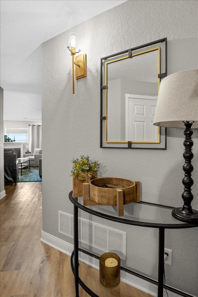 1702 Lakeshore Dr Unit 3, Lake City, MN 55041 - hallway featuring wood finished floors and a textured wall