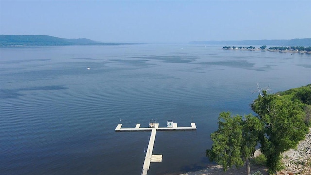 1702 Lakeshore Dr Unit 3, Lake City, MN 55041 - water view featuring a boat dock and a mountain backdrop