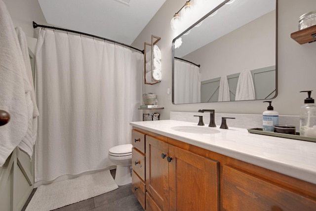 1105 Pioneer Trl SE, Cambridge, MN 55008 - full bathroom with vanity, curtained shower, and tile patterned floors