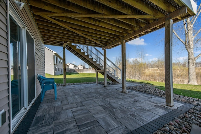 1105 Pioneer Trl SE, Cambridge, MN 55008 - view of patio / terrace featuring stairway