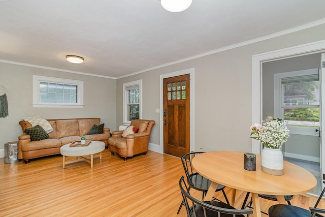 1848 James Ave, Saint Paul, MN 55105 - living area with light wood finished floors and crown molding