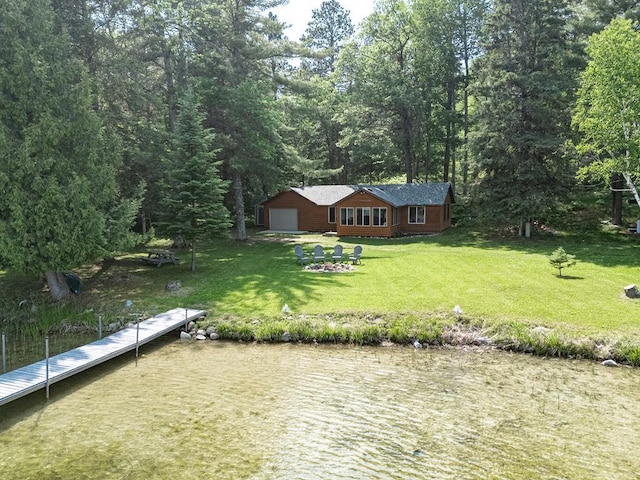 3931 Red Wing Trl NE, Remer, MN 56672 - dock featuring a yard