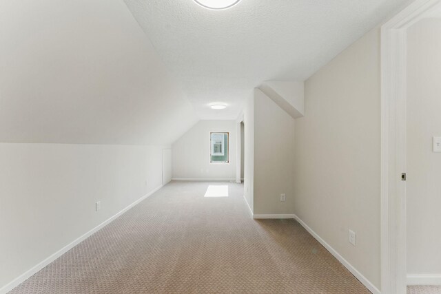 1032 Scheffer Ave, Saint Paul, MN 55102 - bonus room with carpet floors, baseboards, vaulted ceiling, and a textured ceiling