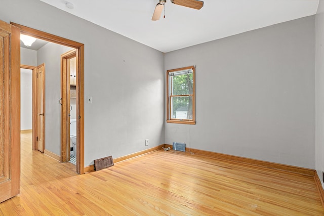 148 5th Ave N, Hopkins, MN 55343 - unfurnished room with light wood-style floors, ceiling fan, and a smoke detector