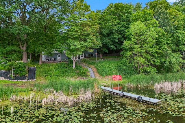 1060 Greer Ave NW, Albion Twp, MN 55358 - view of yard with a boat dock and a water view