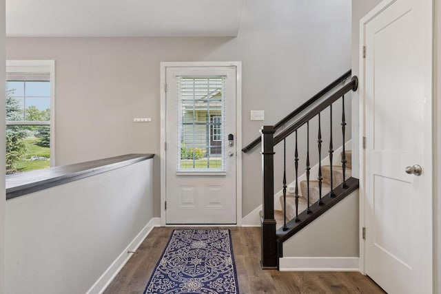 13824 102nd Pl N, Maple Grove, MN 55369 - foyer entrance with plenty of natural light, wood finished floors, and stairs