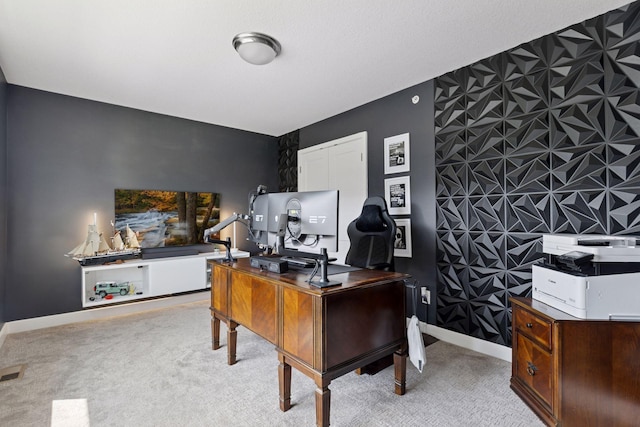 13824 102nd Pl N, Maple Grove, MN 55369 - home office with an accent wall and carpet