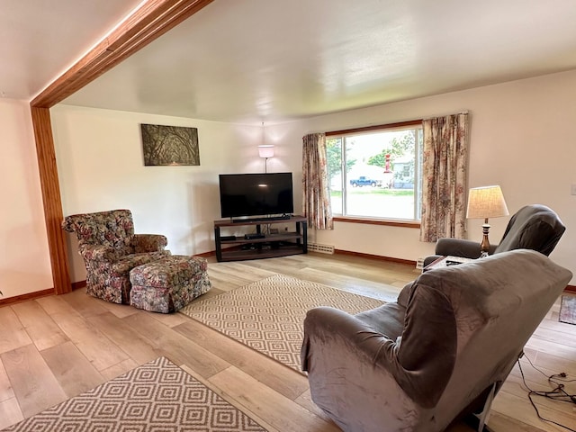 303 Goad Dr, Wrenshall, MN 55797 - living room with wood finished floors