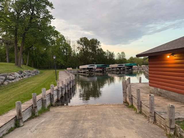 454 Wagon Wheel Dr SE Unit 17, Ten Lake Twp, MN 56601 - water view with a boat dock and a boat ramp