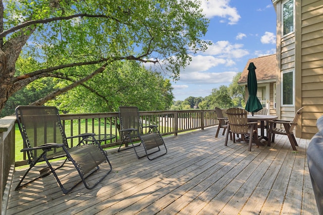 14023 Yellow Pine St NW, Andover, MN 55304 - wooden terrace with outdoor dining area