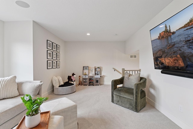 4998 Beach St NE, Prior Lake, MN 55372 - carpeted living room featuring recessed lighting and baseboards