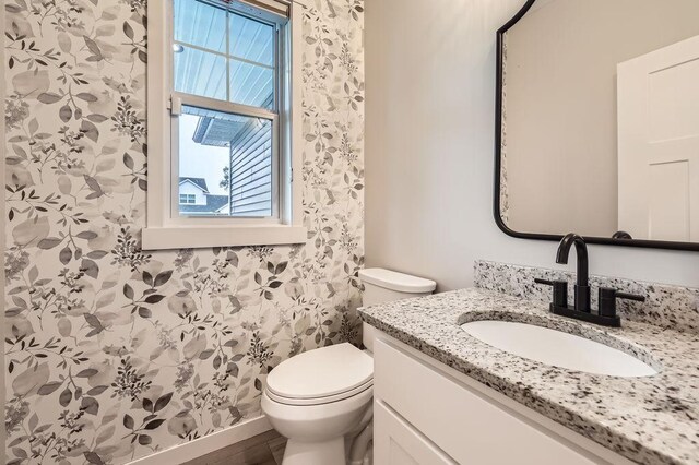 139 144th Ave NW, Andover, MN 55304 - bathroom with vanity and wallpapered walls