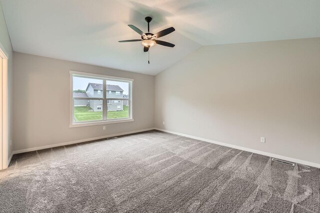 139 144th Ave NW, Andover, MN 55304 - empty room with ceiling fan, lofted ceiling, and carpet floors