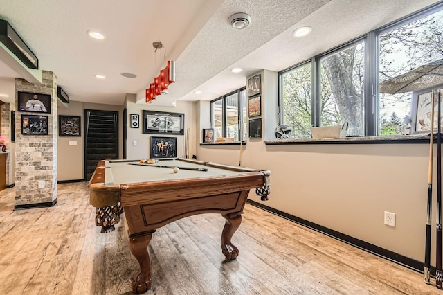 13812 Steven Rd, Burnsville, MN 55337 - rec room featuring plenty of natural light, wood finished floors, billiards table, and recessed lighting