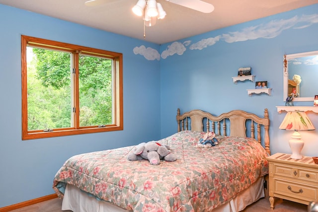 6490 White Dove Dr, Excelsior, MN 55331 - bedroom with ceiling fan and baseboards
