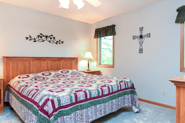 6490 White Dove Dr, Excelsior, MN 55331 - bedroom with carpet floors, ceiling fan, and baseboards