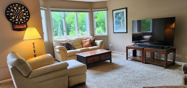 6490 White Dove Dr, Excelsior, MN 55331 - carpeted living room featuring baseboards