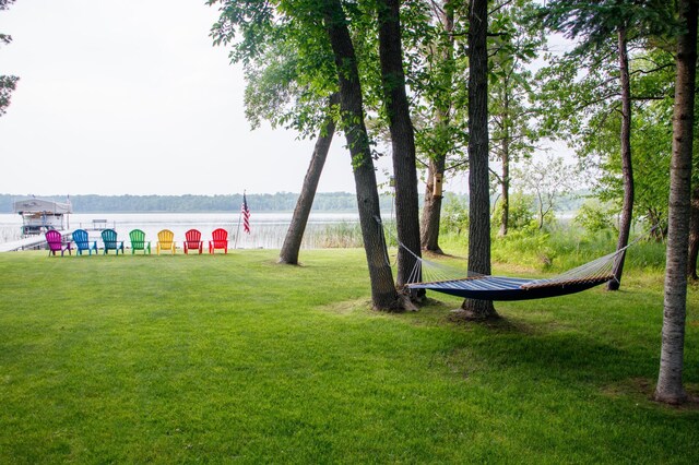 15088 Shady Oak Ln, Center Twp, MN 56465 - view of grassy yard featuring a water view