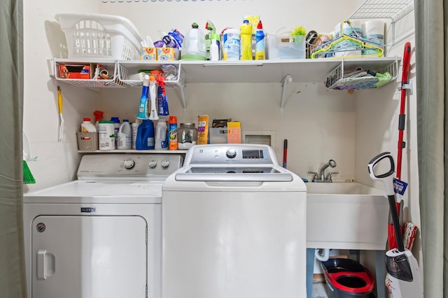 32147 111 1/2 St, Baldwin Twp, MN 55371 - washroom with washing machine and clothes dryer