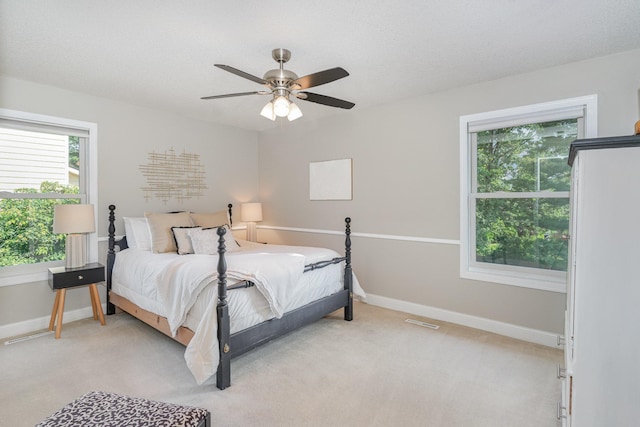 4078 153rd St W, Rosemount, MN 55068 - bedroom with multiple windows, light carpet, and ceiling fan