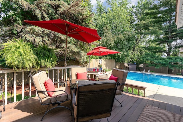 4078 153rd St W, Rosemount, MN 55068 - deck with outdoor dining space and a fenced backyard