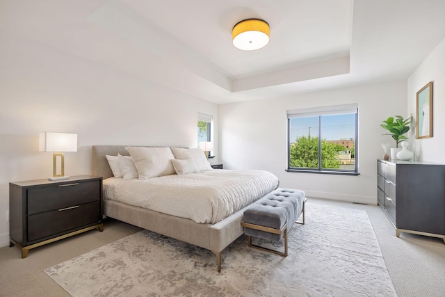 4968 40th St, Saint Louis Park, MN 55416 - bedroom with light carpet and a raised ceiling