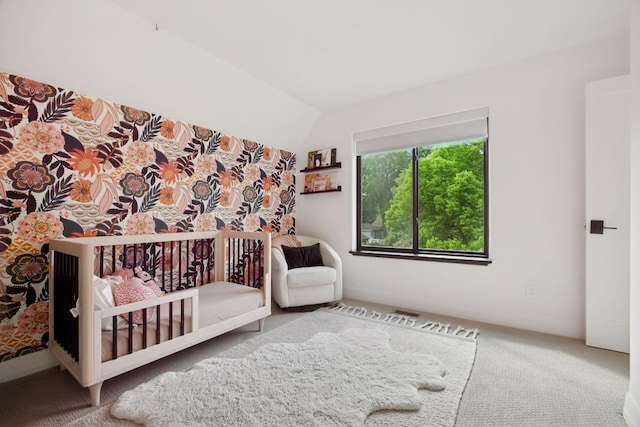 4968 40th St, Saint Louis Park, MN 55416 - carpeted bedroom featuring vaulted ceiling