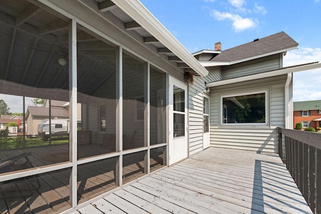 115 Spruce St W, Grey Eagle, MN 56336 - wooden deck featuring a sunroom