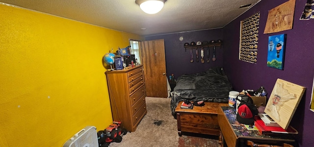 210 E St S, Underwood, MN 56586 - carpeted bedroom with a textured ceiling