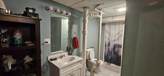 210 E St S, Underwood, MN 56586 - full bath with vanity, toilet, and a shower with curtain