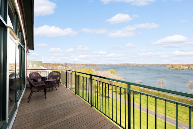 4100 Spring St Unit 310, Spring Park, MN 55384 - deck featuring a water view