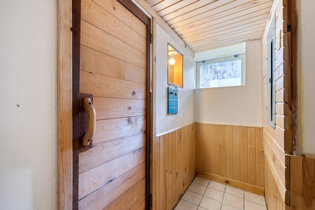 1412 11th St S, Virginia, MN 55792 - detailed view of a wainscoted wall, wood walls, and wooden ceiling