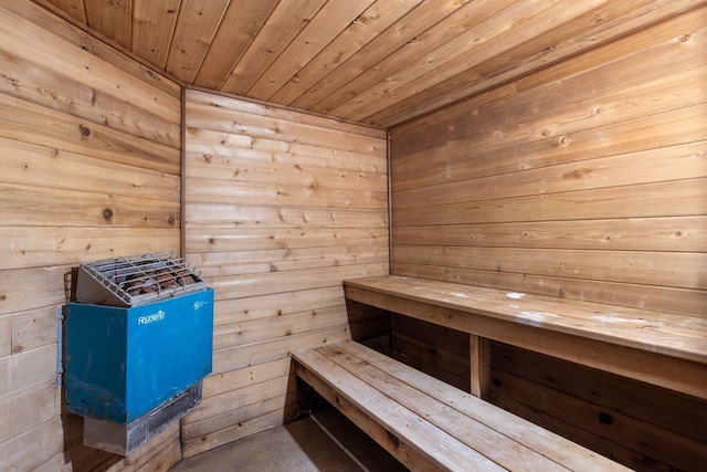 1412 11th St S, Virginia, MN 55792 - relaxing sauna / steam room with wood walls and wooden ceiling