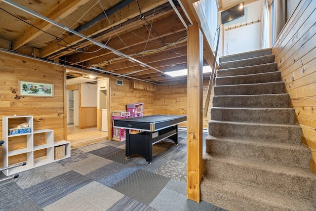 1412 11th St S, Virginia, MN 55792 - game room featuring wooden walls