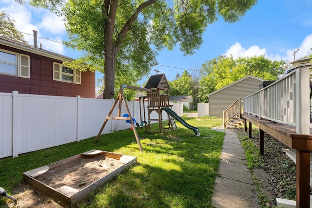 1412 11th St S, Virginia, MN 55792 - view of yard with a playground