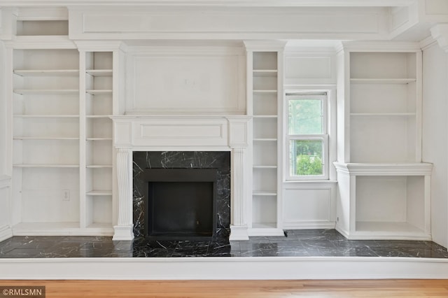 76 Western Ave N, Saint Paul, MN 55102 - detailed view of a high end fireplace and built in features
