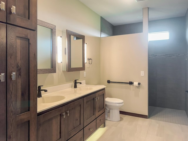 39847 447th St, Sauk Centre Twp, MN 56378 - bathroom featuring toilet and double vanity