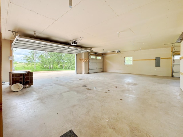 39847 447th St, Sauk Centre Twp, MN 56378 - garage with electric panel and a garage door opener