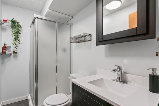 2452 Parkview Ln SE, Rochester, MN 55904 - bathroom with toilet, a stall shower, and vanity
